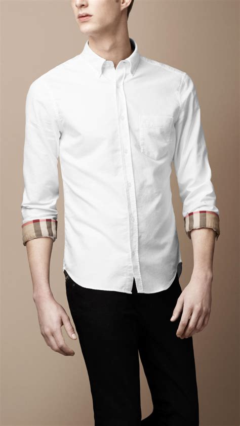 men burberry white shirt|burberry shirts for men outlet.